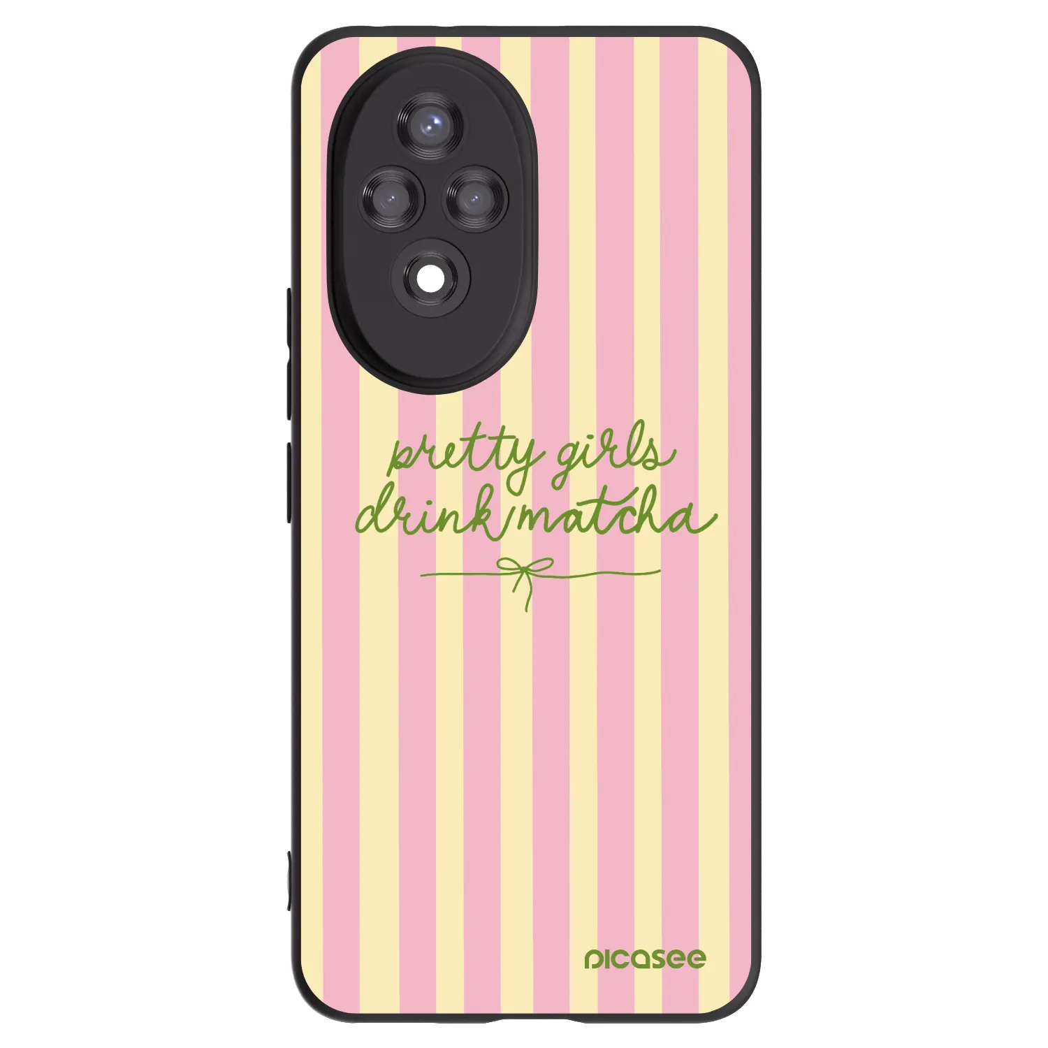 Picasee silikonski črni ovitek za Honor 200 Pro 5G - Pretty matcha