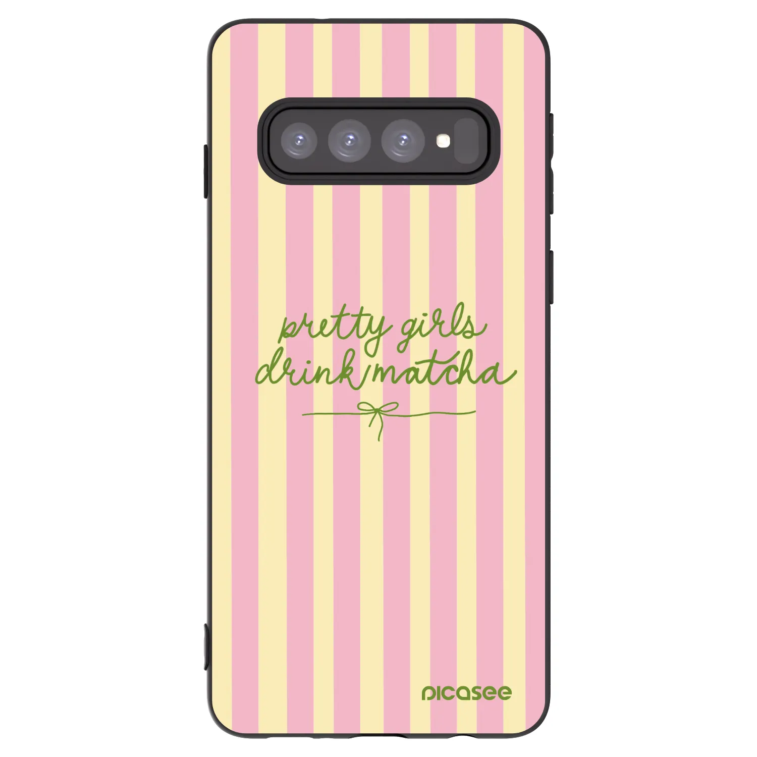 Picasee silikonski črni ovitek za Samsung Galaxy S10 G973 - Pretty matcha