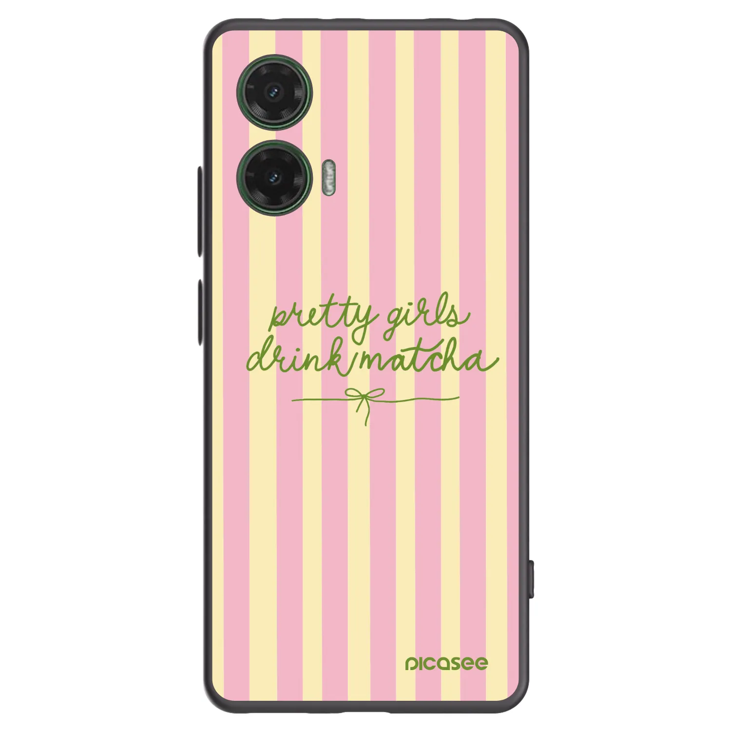 Picasee silikonski črni ovitek za Motorola Moto G35 5G - Pretty matcha