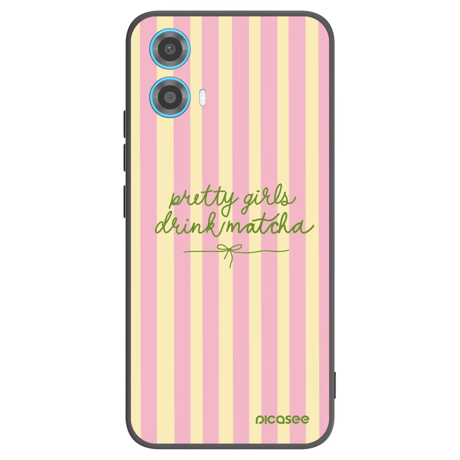 Picasee silikonski črni ovitek za Motorola Moto G34 5G - Pretty matcha