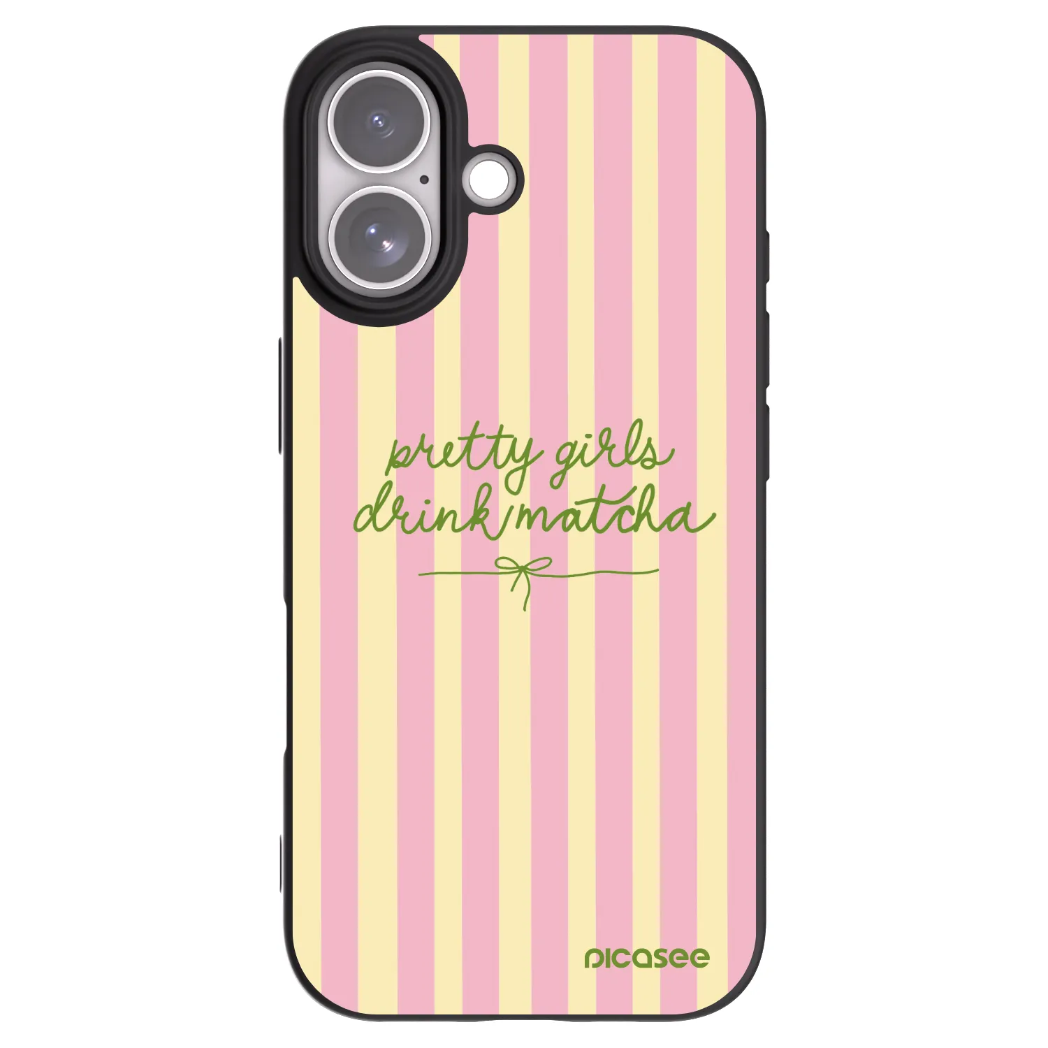 Picasee silikonski črni ovitek za Apple iPhone 17 - Pretty matcha