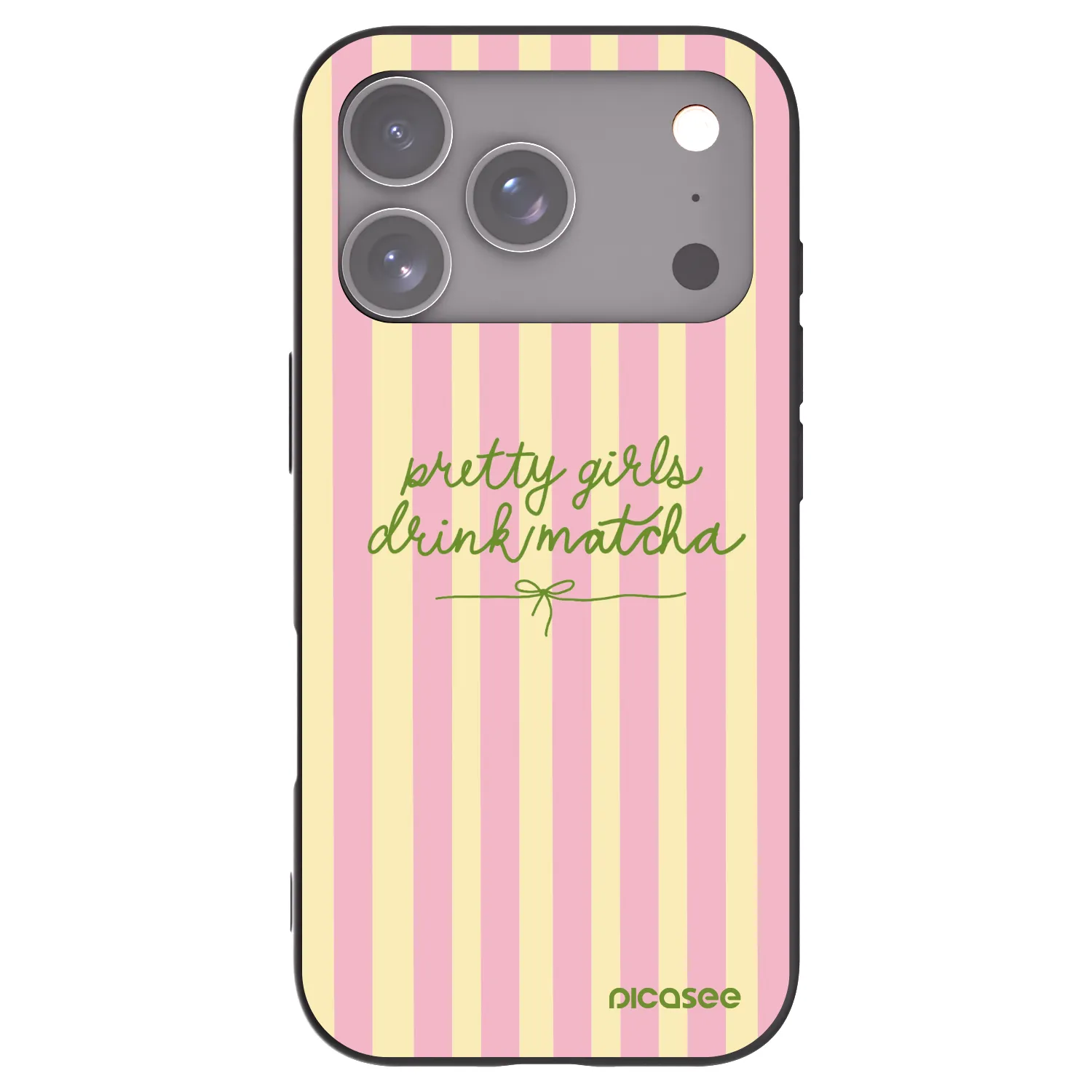 Picasee silikonski črni ovitek za Apple iPhone 17 Pro - Pretty matcha