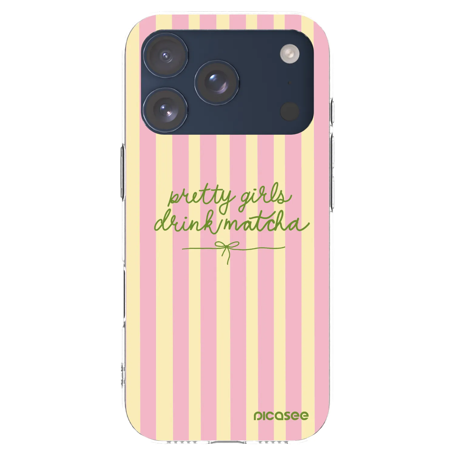 Picasee silikonski prozorni ovitek za Apple iPhone 17 Pro - Pretty matcha