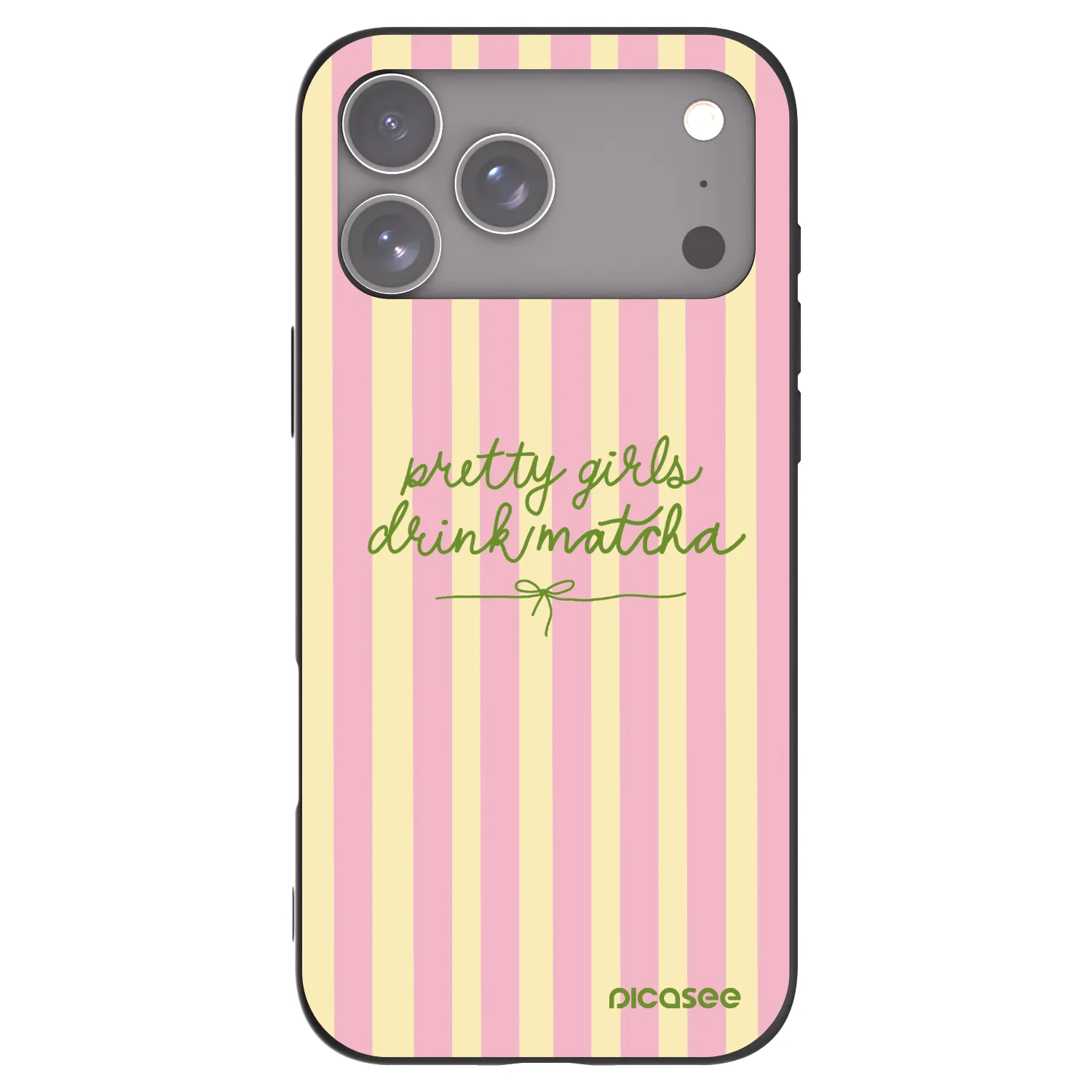 Picasee silikonski črni ovitek za Apple iPhone 17 Pro Max - Pretty matcha