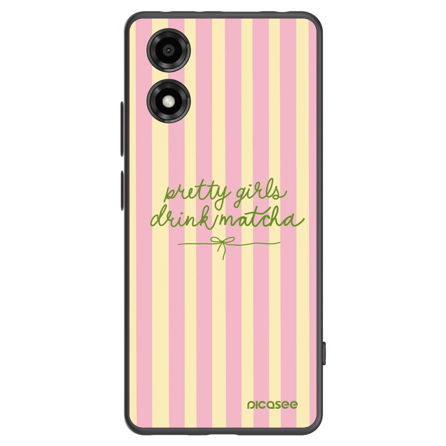 Picasee silikonski črni ovitek za Motorola Moto E14 - Pretty matcha