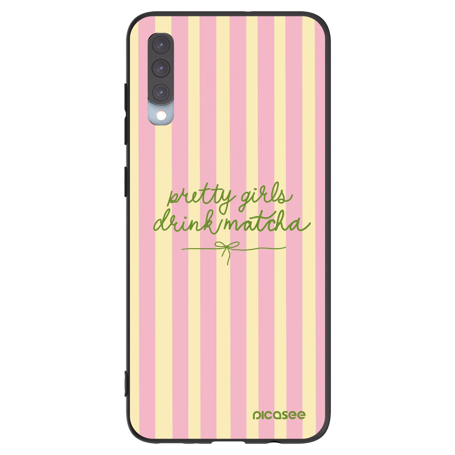 Picasee silikonski črni ovitek za Samsung Galaxy A70 A705F - Pretty matcha
