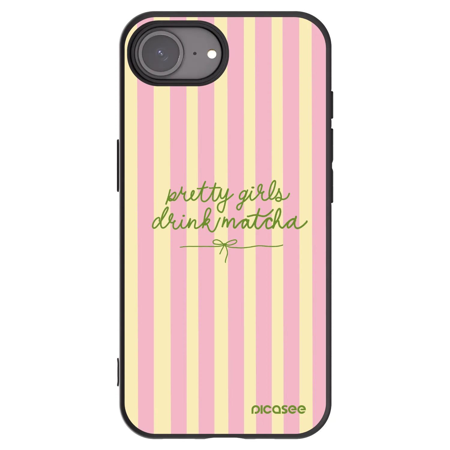Silikonski črni ovitek za Apple iPhone 17e - Pretty matcha