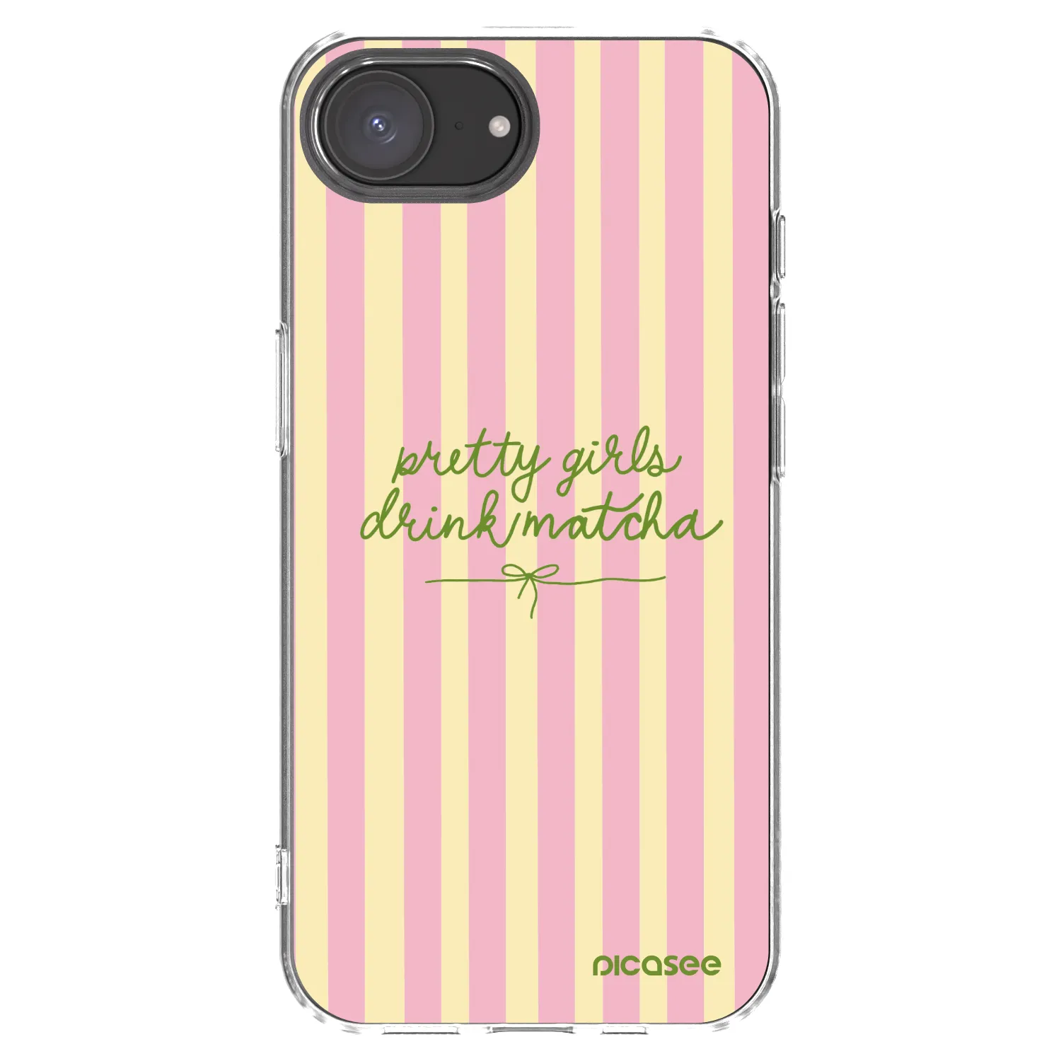 Picasee silikonski prozorni ovitek za Apple iPhone 17e - Pretty matcha