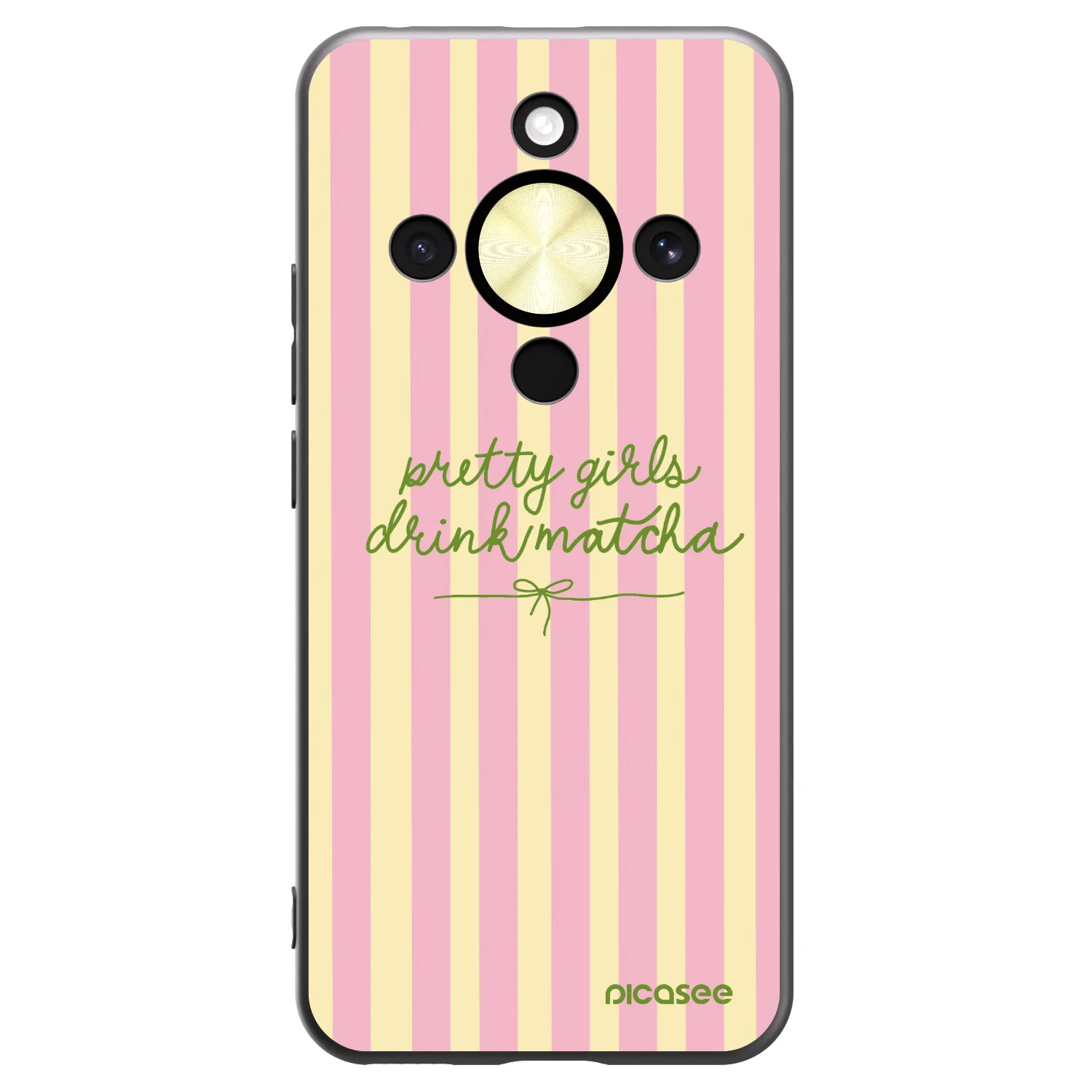 Picasee silikonski črni ovitek za Honor Magic8 Lite 5G - Pretty matcha