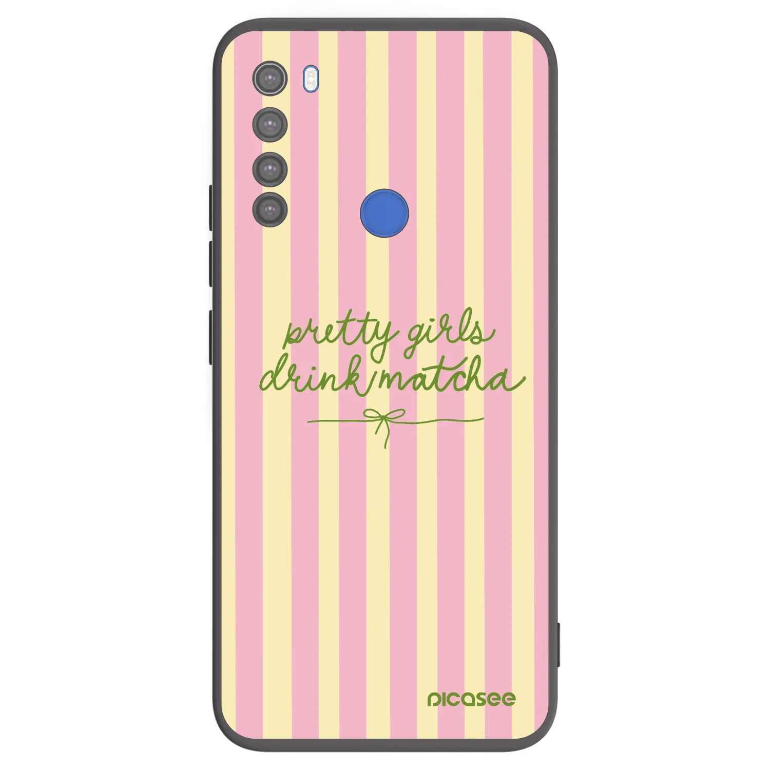 Picasee silikonski črni ovitek za Xiaomi Redmi Note 8T - Pretty matcha