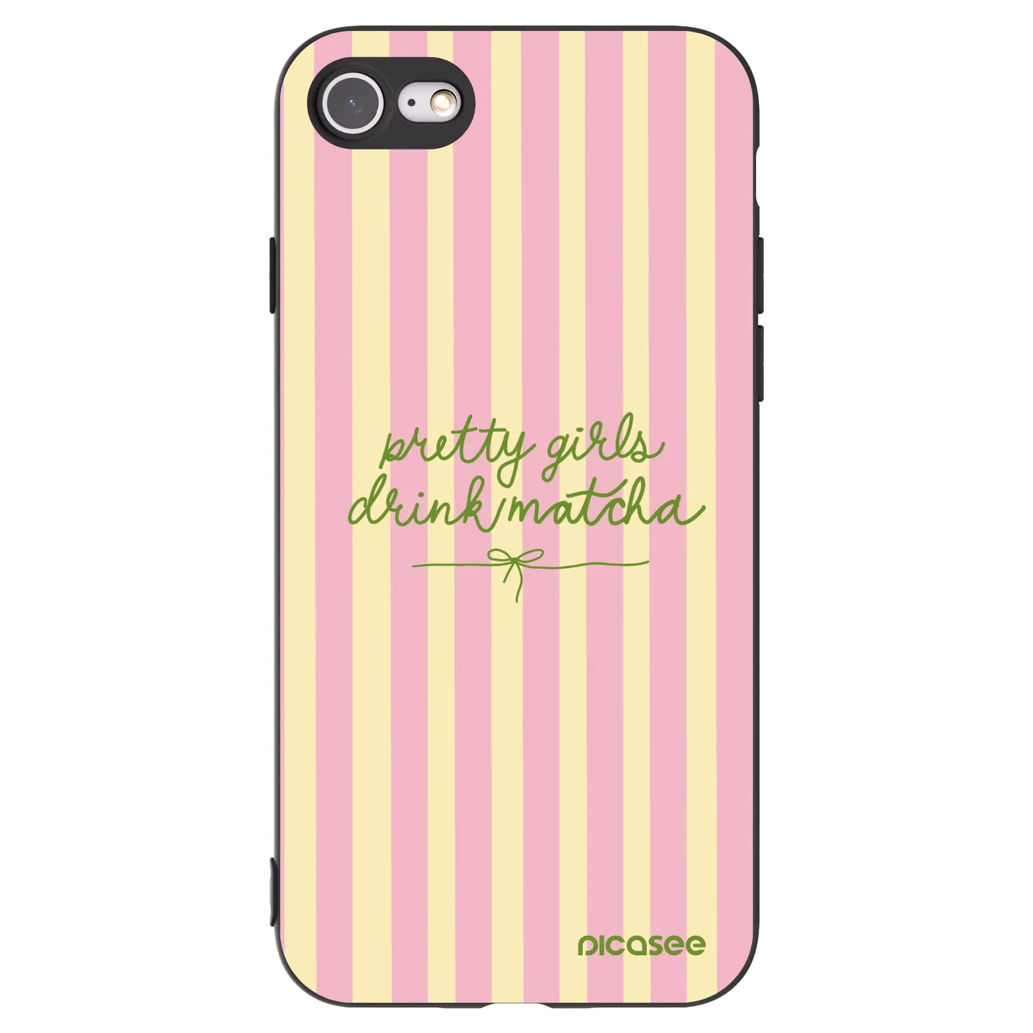 Picasee silikonski črni ovitek za Apple iPhone SE 2020 - Pretty matcha
