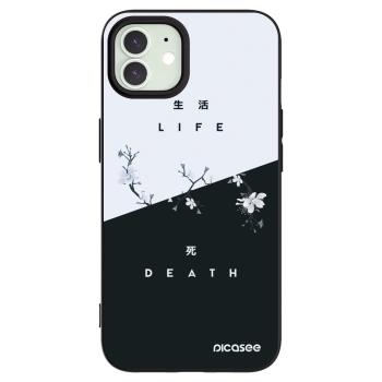 Picasee silikonski črni ovitek za Apple iPhone 12 - Life - Death