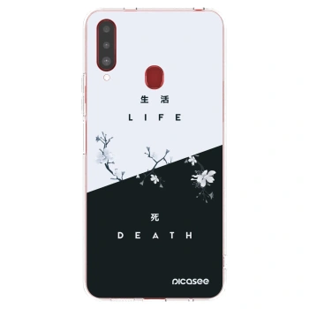 Picasee silikonski prozorni ovitek za Samsung Galaxy A20s - Life - Death