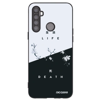 Picasee silikonski črni ovitek za Realme 5 - Life - Death