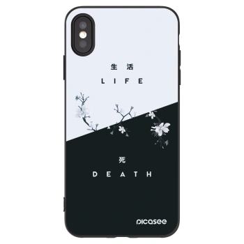 Picasee silikonski črni ovitek za Apple iPhone XS Max - Life - Death