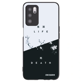 Picasee silikonski črni ovitek za OPPO A16s - Life - Death