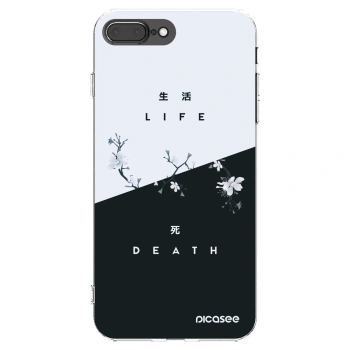 Picasee silikonski prozorni ovitek za Apple iPhone 8 Plus - Life - Death