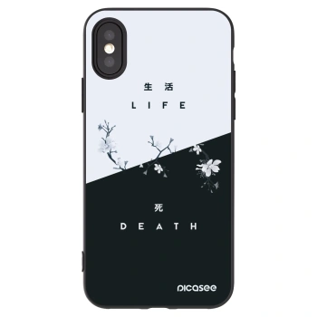 Picasee silikonski črni ovitek za Apple iPhone X/XS - Life - Death