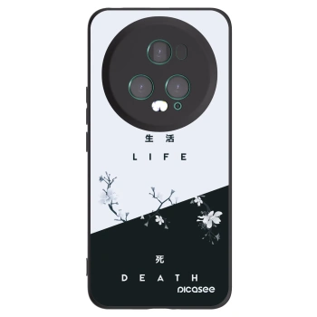 Picasee silikonski črni ovitek za Honor Magic5 Pro - Life - Death
