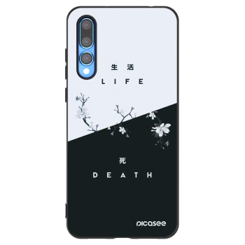 Picasee silikonski črni ovitek za Huawei P20 Pro - Life - Death