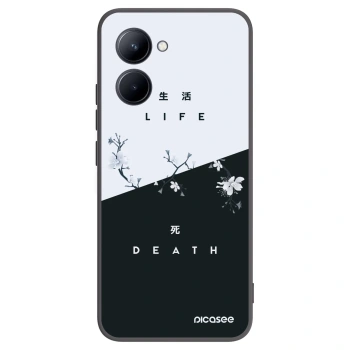 Picasee silikonski črni ovitek za Realme C33 (2023) - Life - Death