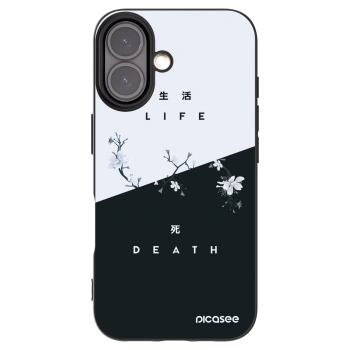Picasee silikonski črni ovitek za Apple iPhone 16 - Life - Death