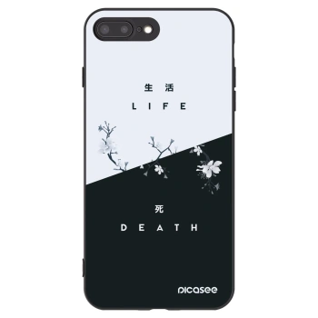 Picasee silikonski črni ovitek za Apple iPhone 7 Plus - Life - Death
