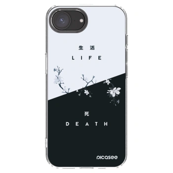 Picasee silikonski prozorni ovitek za Apple iPhone 16e - Life - Death