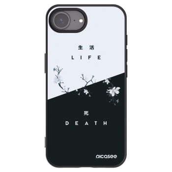 Picasee silikonski črni ovitek za Apple iPhone 16e - Life - Death
