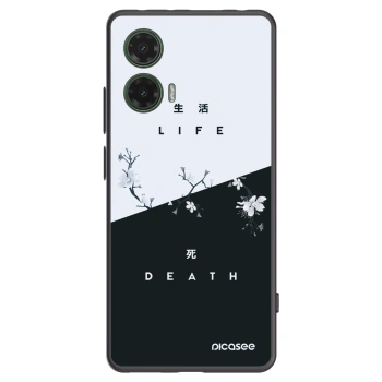 Picasee silikonski črni ovitek za Motorola Moto G35 5G - Life - Death