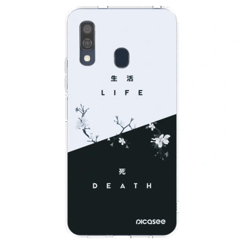 Picasee silikonski prozorni ovitek za Samsung Galaxy A40 A405F - Life - Death