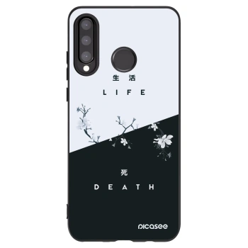 Picasee silikonski črni ovitek za Huawei P30 Lite - Life - Death
