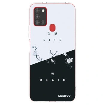 Picasee silikonski prozorni ovitek za Samsung Galaxy A21s - Life - Death