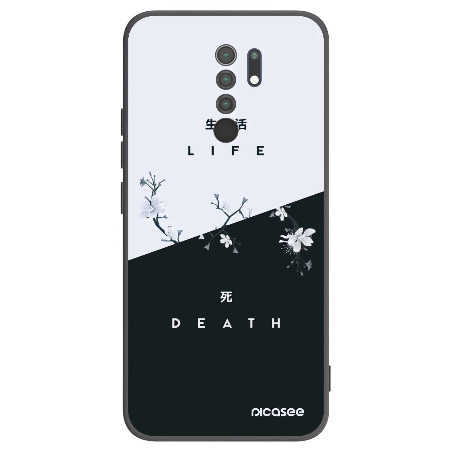 Picasee silikonski črni ovitek za Xiaomi Redmi 9 - Life - Death
