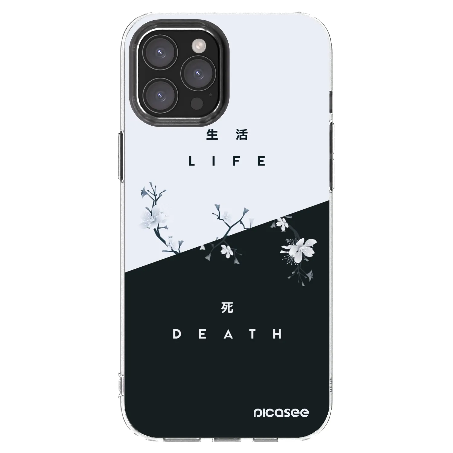 Picasee silikonski prozorni ovitek za Apple iPhone 12 Pro Max - Life - Death