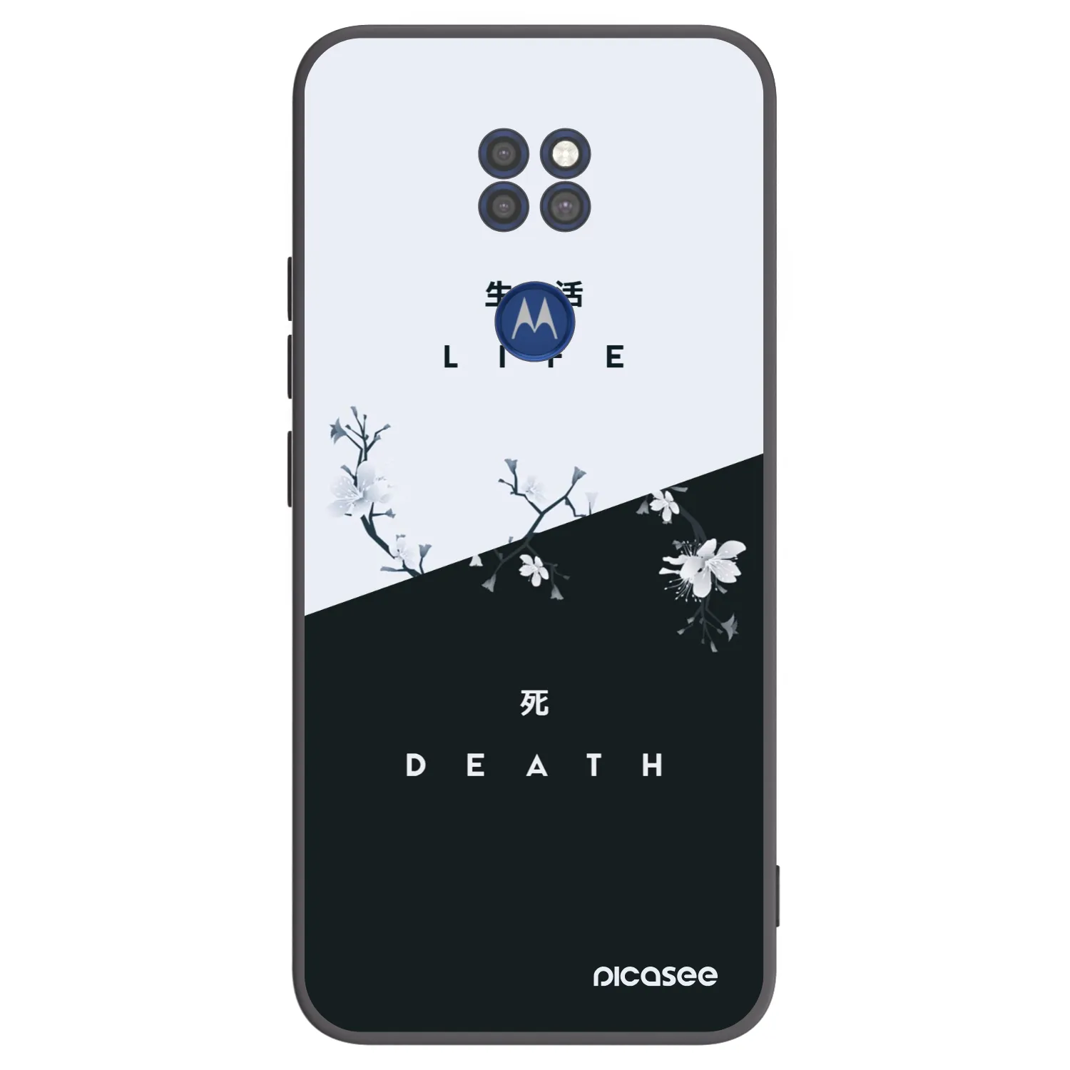 Picasee silikonski črni ovitek za Motorola Moto G9 Play - Life - Death