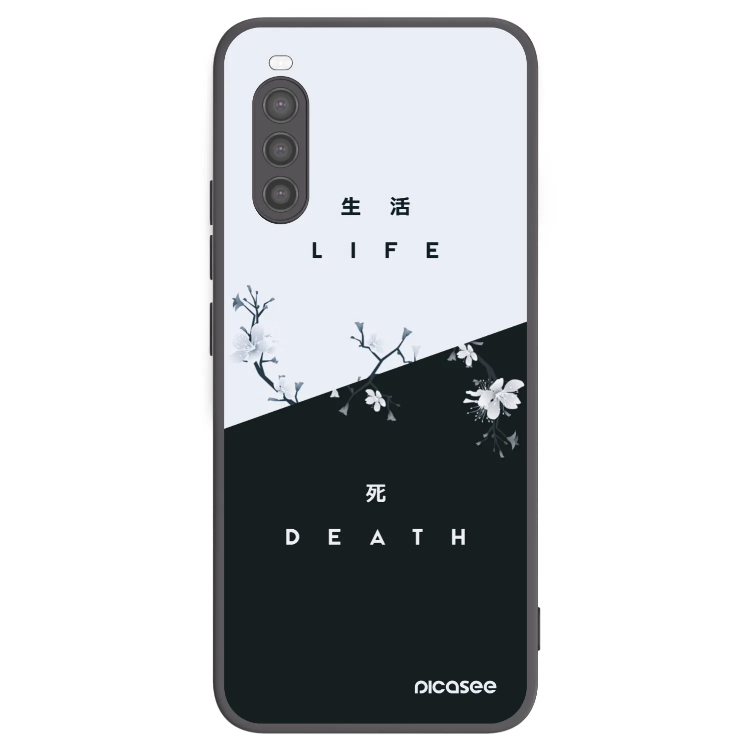 Picasee silikonski črni ovitek za Sony Xperia 10 II - Life - Death