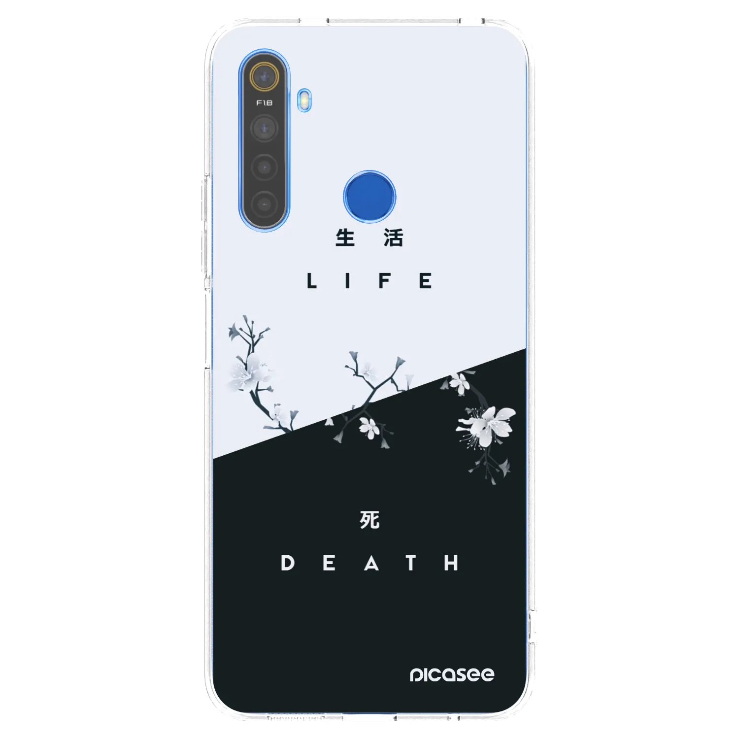 Picasee silikonski prozorni ovitek za Realme 5 - Life - Death