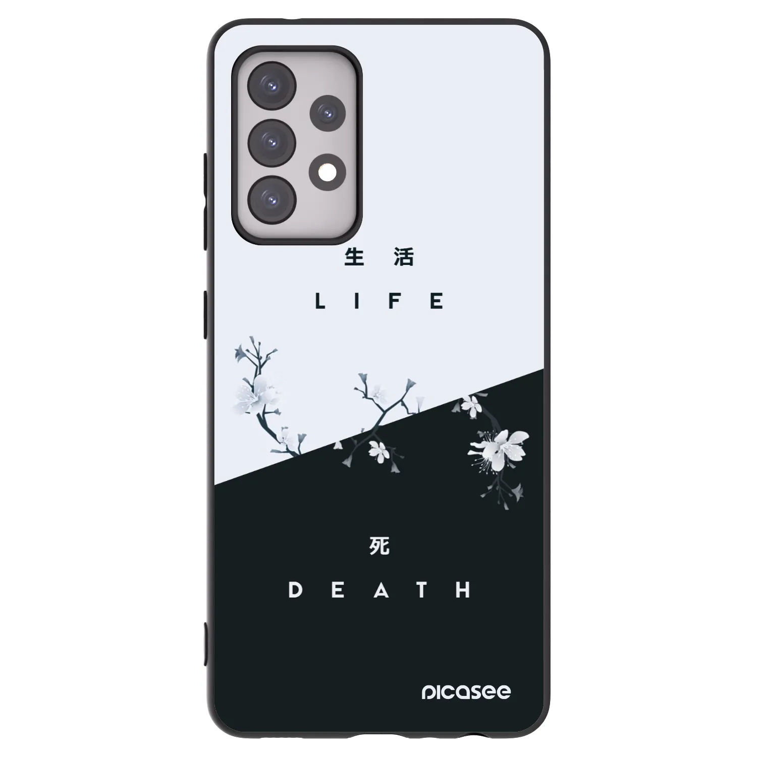 Picasee silikonski črni ovitek za Samsung Galaxy A52 5G A525F - Life - Death