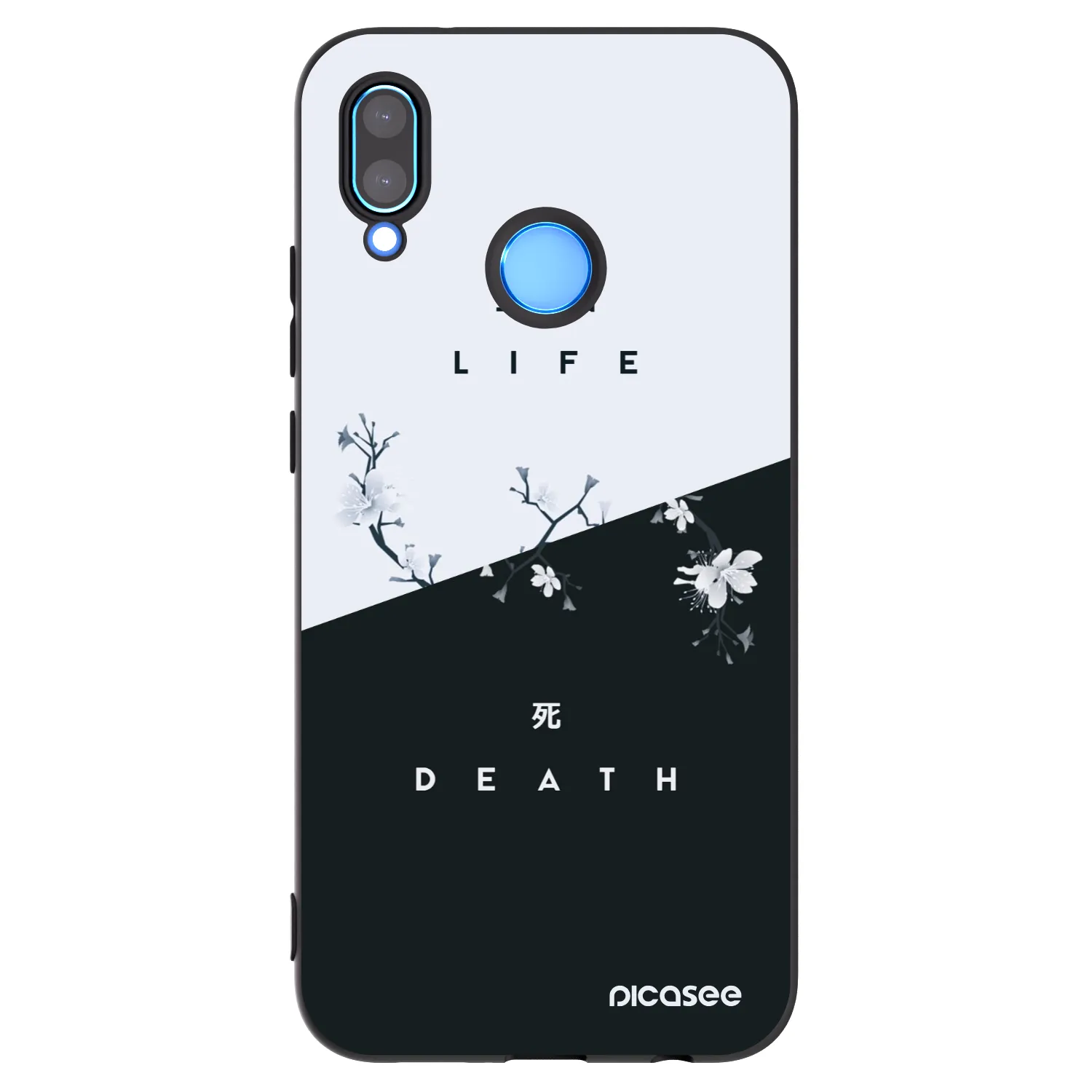 Picasee silikonski črni ovitek za Huawei P20 Lite - Life - Death