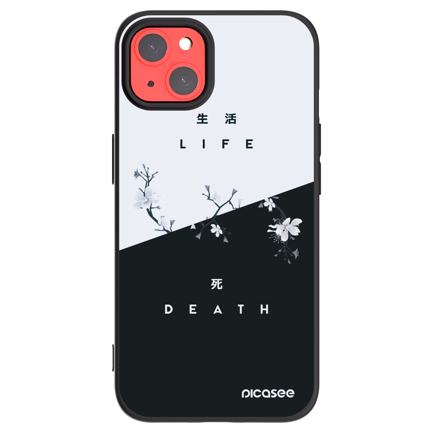 Picasee silikonski črni ovitek za Apple iPhone 13 - Life - Death