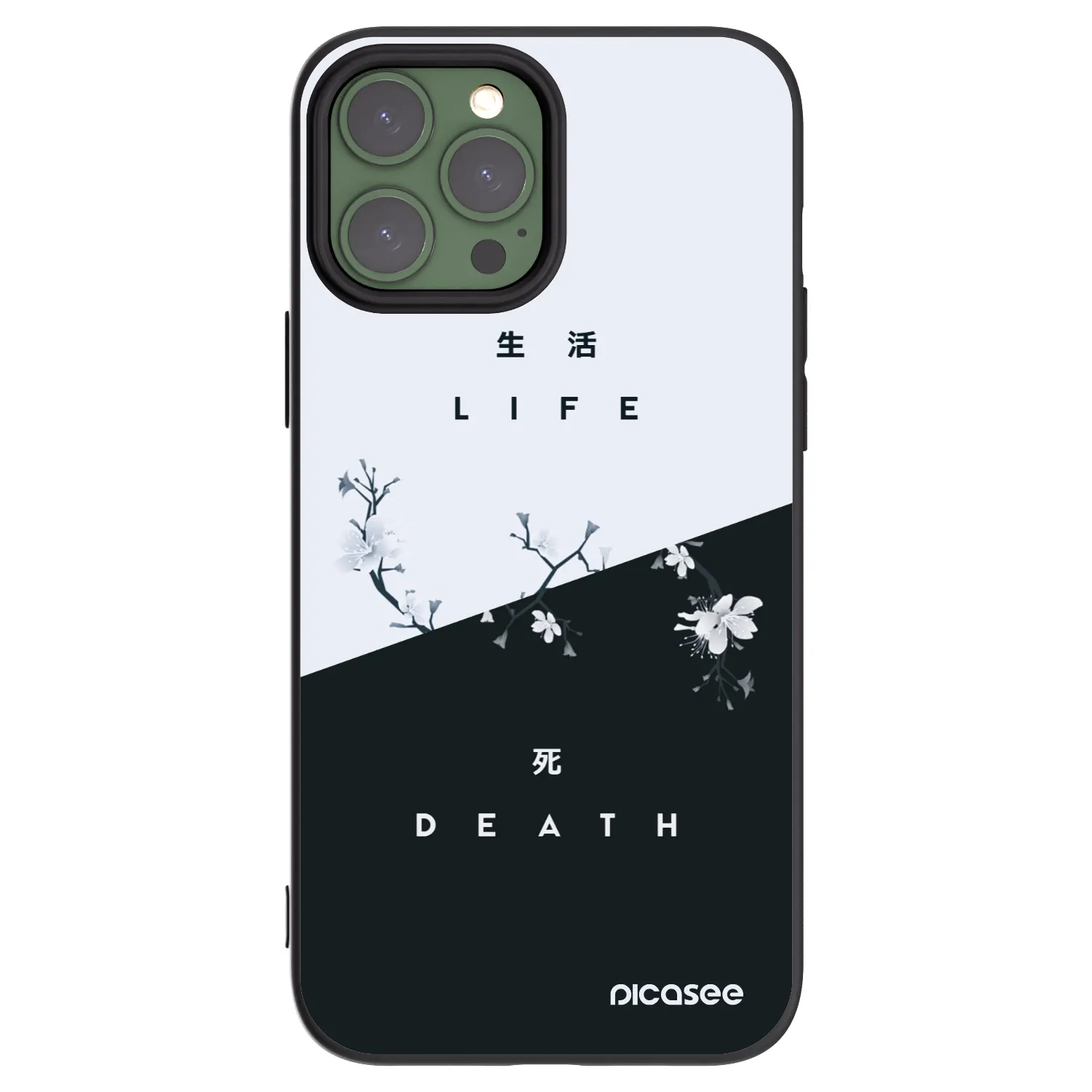 Picasee silikonski črni ovitek za Apple iPhone 13 Pro Max - Life - Death