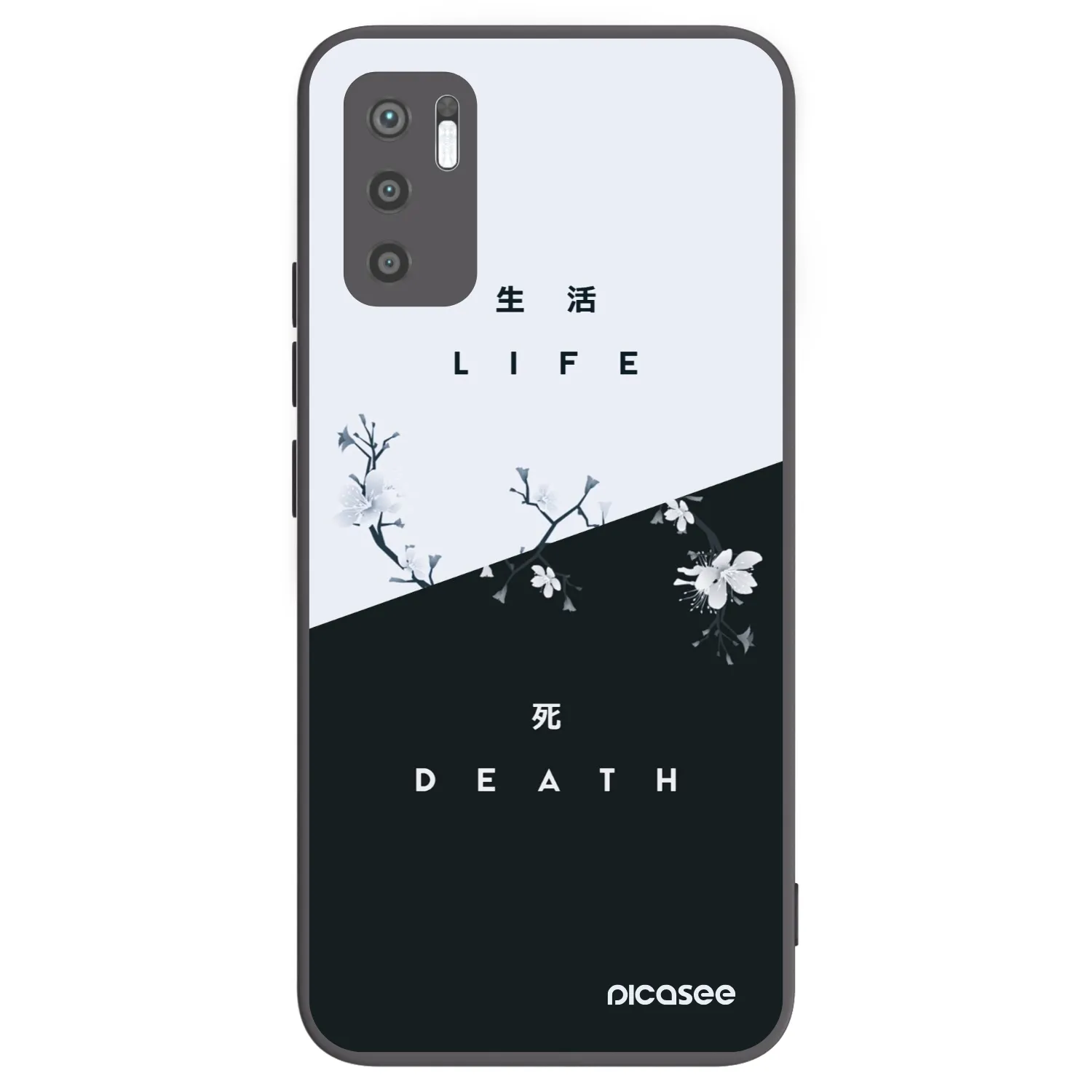 Picasee silikonski črni ovitek za Xiaomi Redmi Note 10 5G - Life - Death