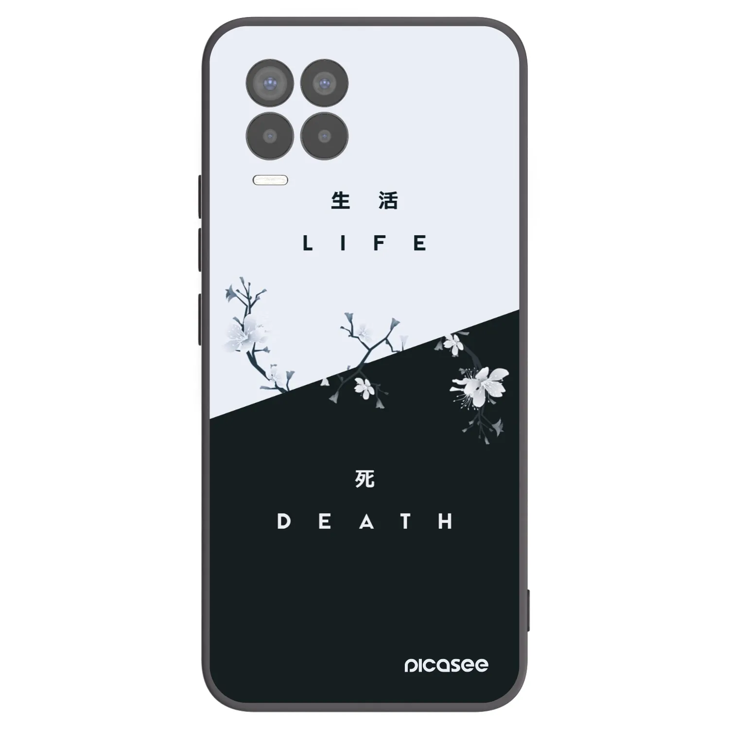 Picasee silikonski črni ovitek za Realme 8 4G - Life - Death
