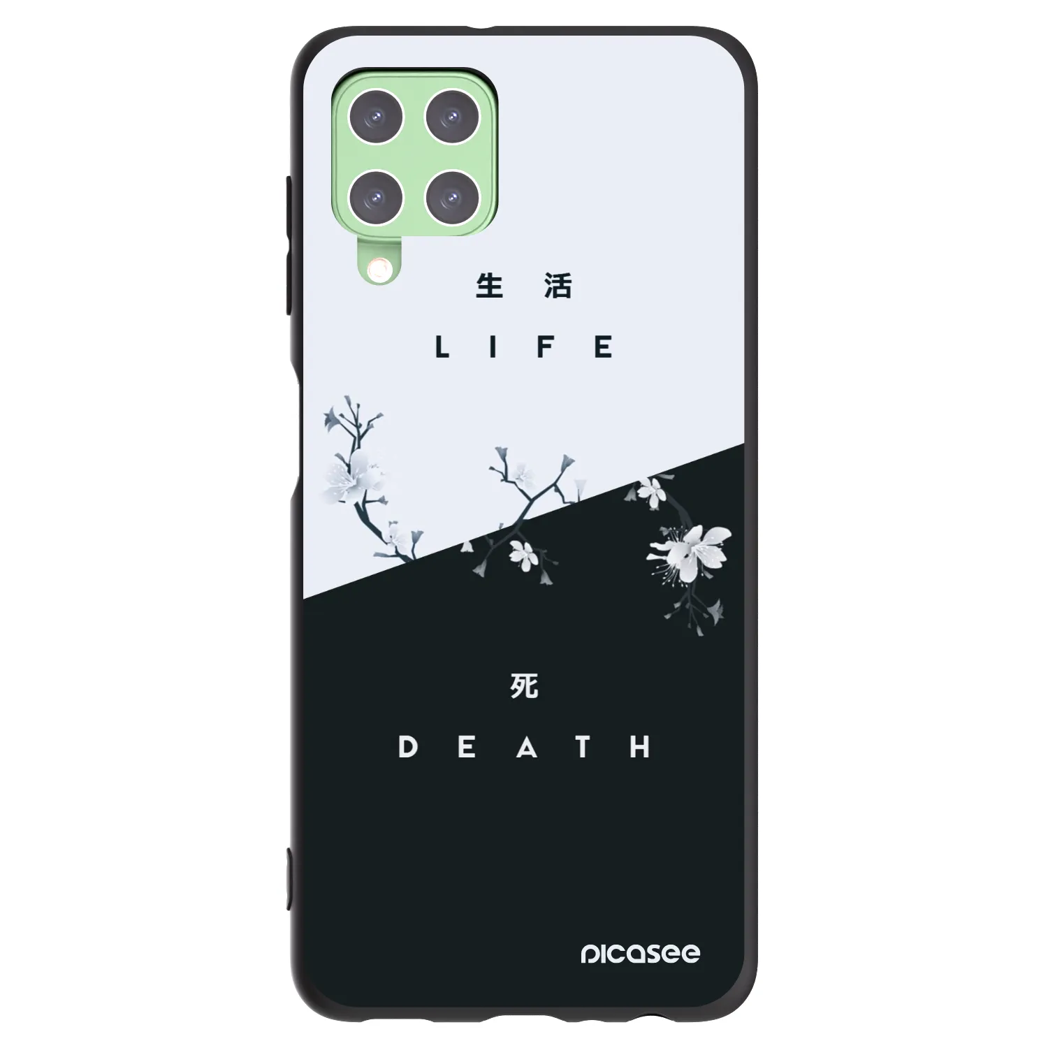 Picasee silikonski črni ovitek za Samsung Galaxy A22 A225F 4G - Life - Death