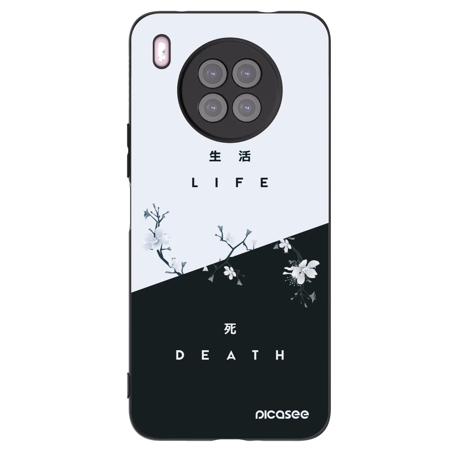 Picasee silikonski črni ovitek za Huawei Nova 8i - Life - Death