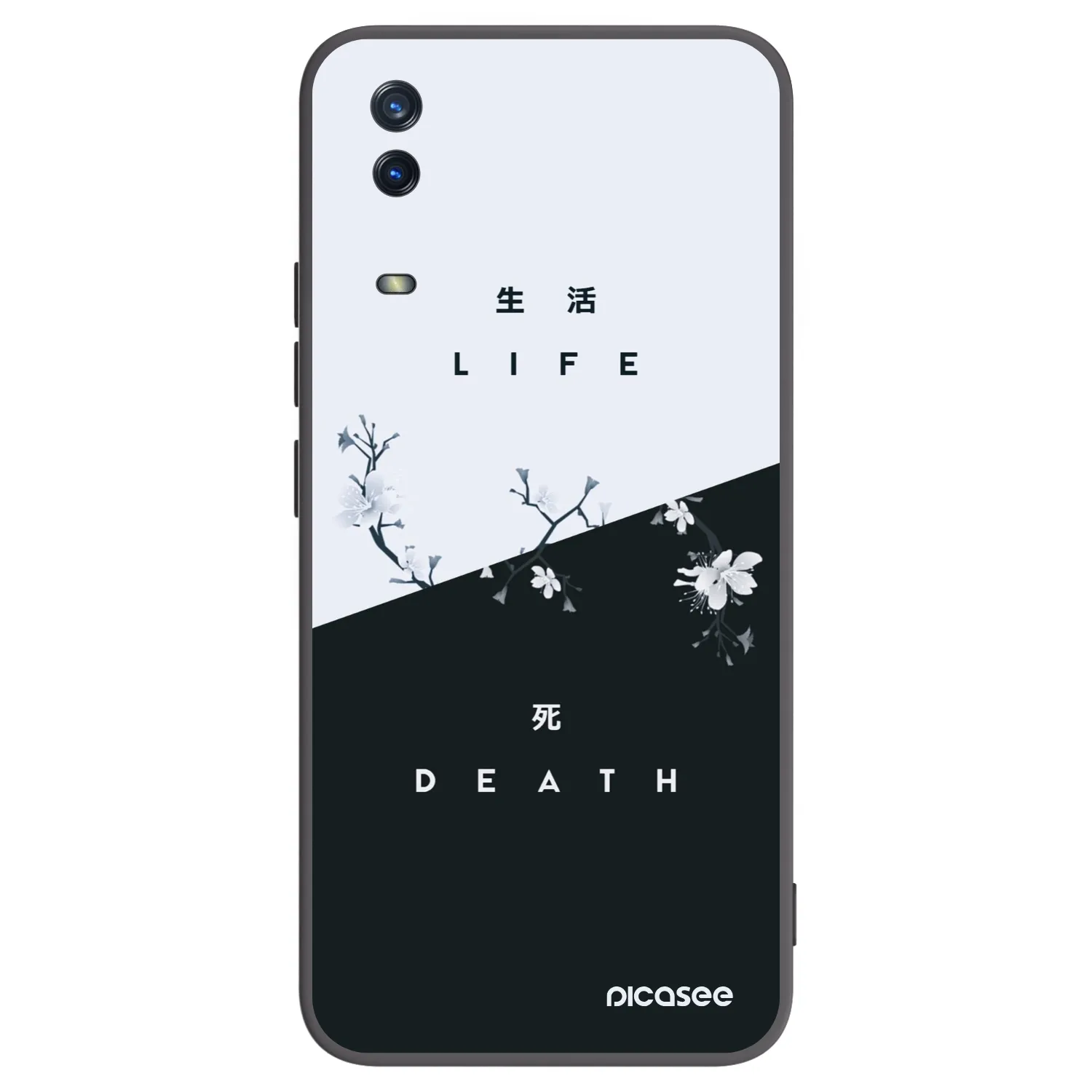 Picasee silikonski črni ovitek za Vivo Y11s - Life - Death