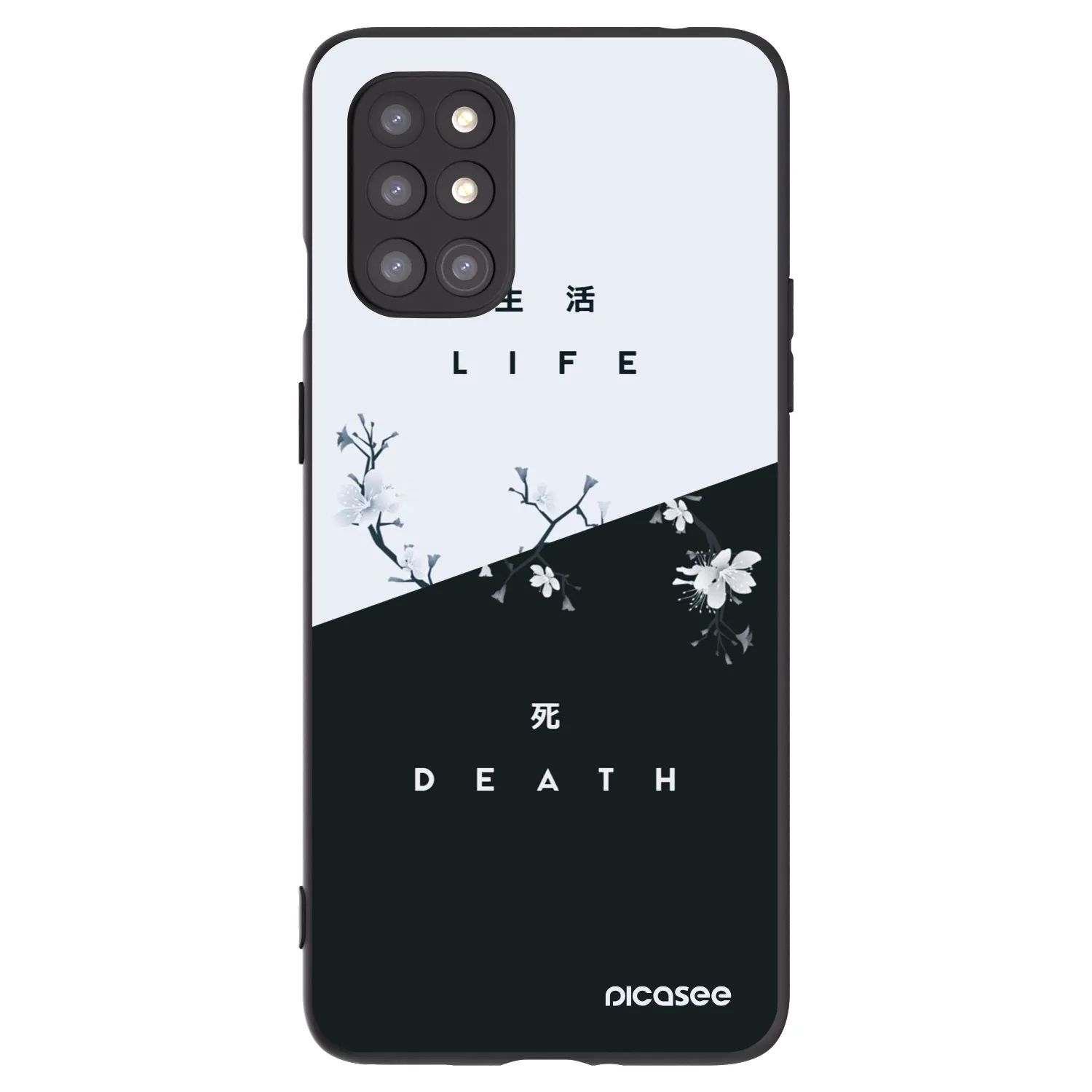 Picasee silikonski črni ovitek za OnePlus 8T - Life - Death