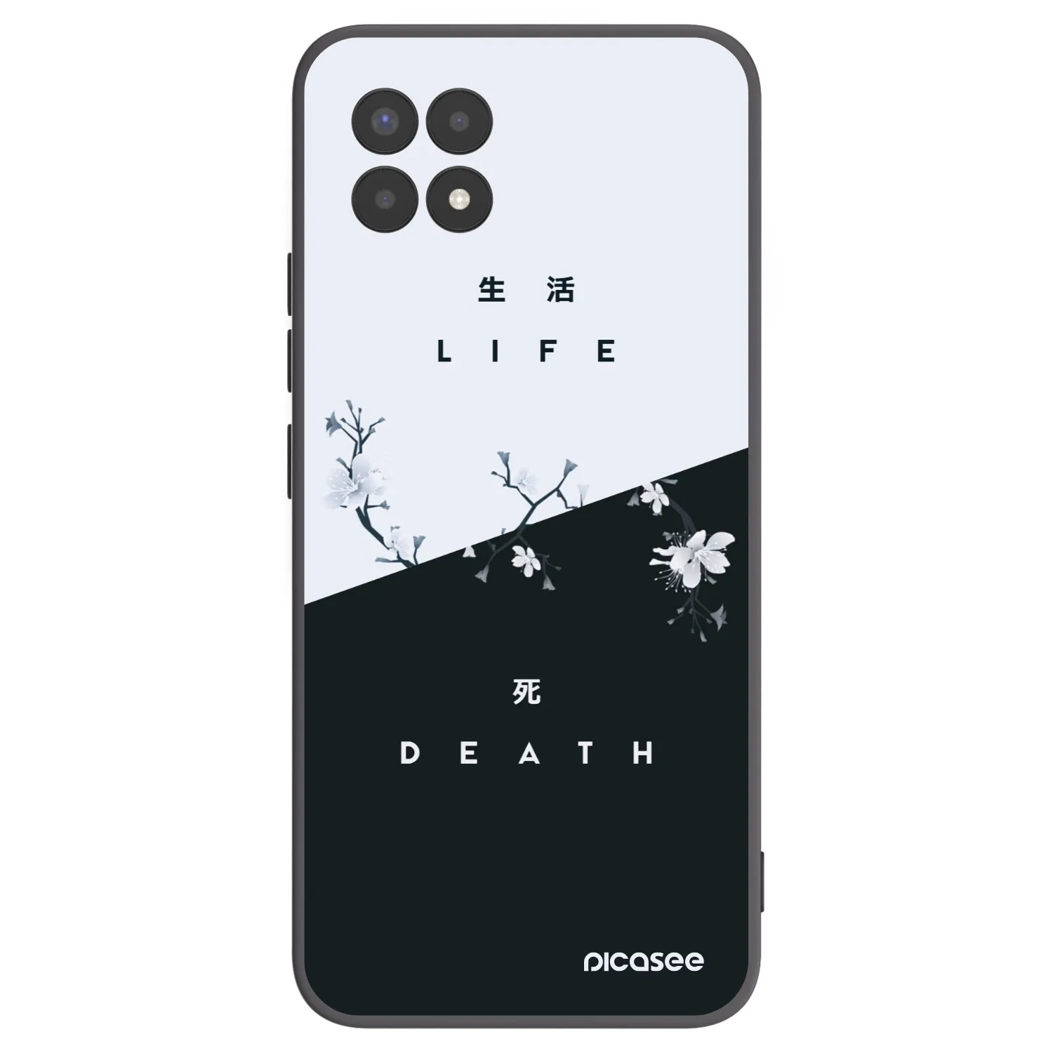 Picasee silikonski črni ovitek za Realme 8i - Life - Death