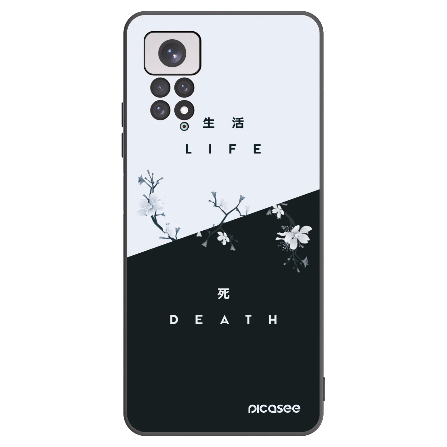 Picasee silikonski črni ovitek za Xiaomi Redmi Note 11 - Life - Death